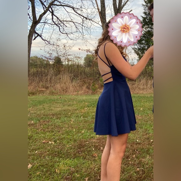 Lulus Navy Blue Mini Dress - Picture 1 of 3